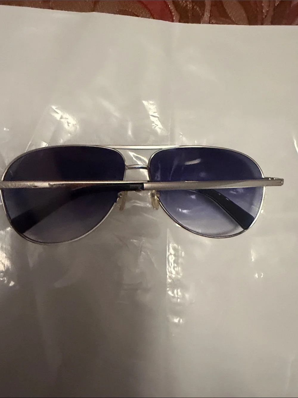 Banana Republic Aviator Sunglasses with Blue Gradient Lenses and Gold Frame